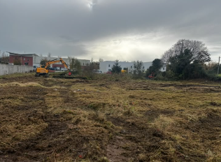Green field site clearance — early groundworks stage, Cordelia Logistics Centre, Kilcoole, Co. Wicklow